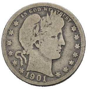 reverse: STATI UNITI. 1/4 DOLLAR 1901 O 