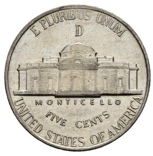 obverse: STATI UNITI. 5 cents 1944 D 