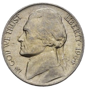 reverse: STATI UNITI. 5 cents 1944 D 