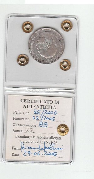 reverse: UNGHERIA. Franz Joseph I. Corona in argento 1892 Molto rara J.405 BB periziata
