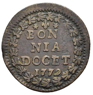 reverse: BOLOGNA. Stato Pontificio. Pio VI (1775-1799). Quattrino Bononia Docet 1779. Cu (2,06 g). BB