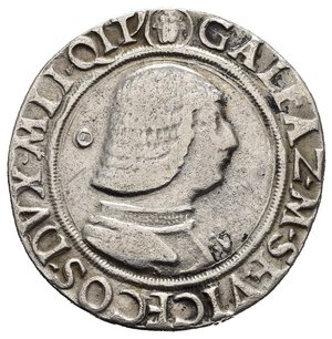 obverse: MILANO. Galeazzo Maria Sforza (1468-1476). Testone. Ag (8,41 g). MIR 201/2; Cr. 6/A. qBB