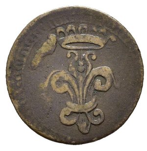 obverse: MODENA. Ercole III d Este (1780-1796). Sesino. Cu. Giglio sormontato da corona - DENARI QVATTRO su due righe. MIR 868. qBB