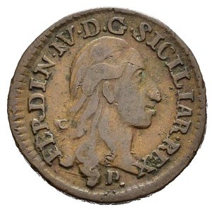 obverse: NAPOLI. Ferdinando IV di Borbone (1759-1816). Reali Presidi della Toscana. Orbetello. Quattrino 1791. Magliocca 361. R. BB