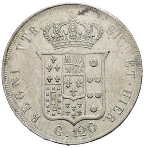 reverse: NAPOLI. Ferdinando II di Borbone (1830-1859). Piastra da 120 grana 1855. SPL+