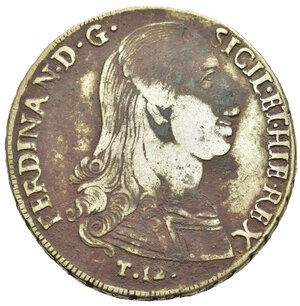 obverse: PALERMO. Regno di Sicilia. Ferdinando III di Borbone (1759-1816). 12 Tarì 1797. Ag (26,97 g). Gig. 17e. NC. qBB