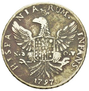 reverse: PALERMO. Regno di Sicilia. Ferdinando III di Borbone (1759-1816). 12 Tarì 1797. Ag (26,97 g). Gig. 17e. NC. qBB