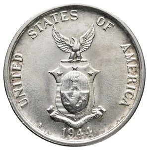 reverse: FILIPPINE - 50 Centavos argento 1944 FDC QFDC