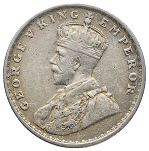 reverse: INDIA - George V - 1 Rupia argento 1919