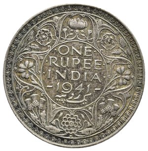 obverse: INDIA - George VI - 1 Rupia argento 1941