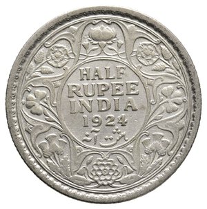 obverse: INDIA - George V - 1/2 Rupia argento 1924