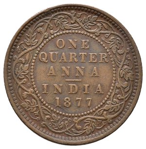 obverse: INDIA - Victoria Queen - Quarter Anna 1877