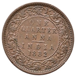 obverse: INDIA - Victoria Queen - Quarter Anna 1882