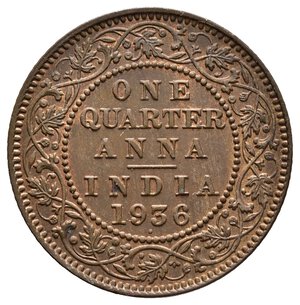 obverse: INDIA - George V - Quarter Anna 1936 qFDC Rosso