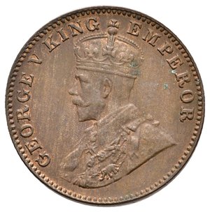 reverse: INDIA - George V - Quarter Anna 1936 qFDC Rosso