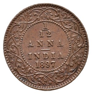 obverse: INDIA - Victoria Queen - 1/12 Anna 1897