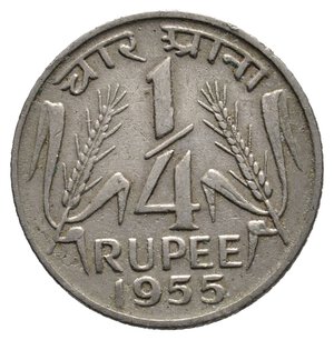obverse: INDIA - 1/4  Rupia 1955
