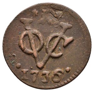 obverse: INDIE OLANDESI - ZEELAND - Duit 1736