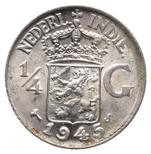obverse: INDIE OLANDESI - 1/4 Gulden argento 1945 S