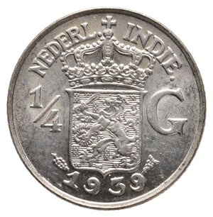 obverse: INDIE OLANDESI - 1/4 Gulden argento 1939