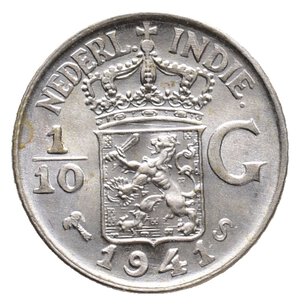 obverse: INDIE OLANDESI - 1/10 Gulden argento 1941 S