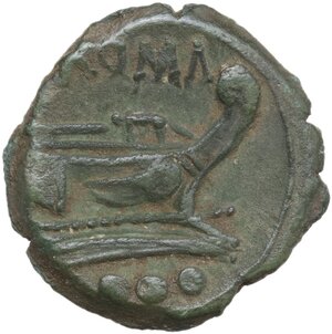 reverse: Minturnae  Second Punic War issue.. AE Quadrans, after 211 BC