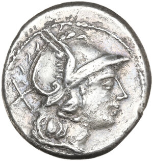 obverse: Dolphin series. Denarius, uncertain Campanian mint (Castra Claudiana?), 210 BC