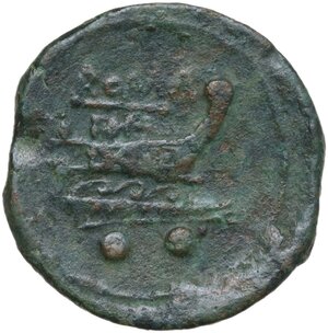 reverse: Staff and club series. AE Sextans, uncertain Spanish mint (Tarraco?), 211-209 BC. 