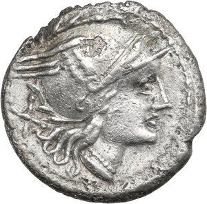 obverse: Wreath series. Denarius, uncertain Spanish mint (Tarraco?), 209 BC.