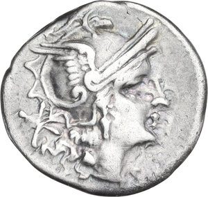 obverse: Pentagram (second) series. AR Denarius, uncertain Spanish mint (Cartagena?), 203 BC