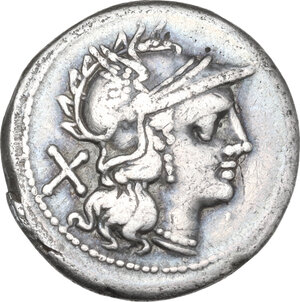 obverse: Crescent second series. AR Denarius, Roma mint, 204 BC