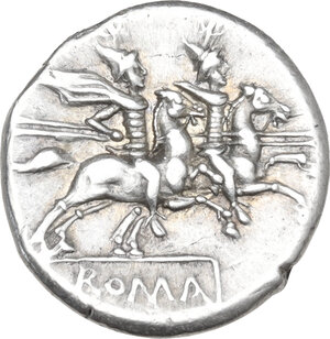 reverse: Anonymous. AR Denarius, after 157-156 BC