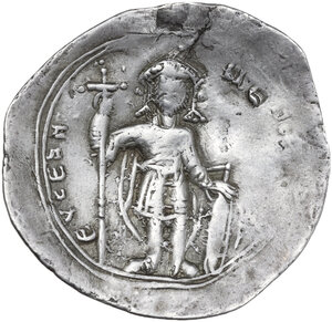 reverse: Constantine IX Monomachus (1042-1055 AD).. AR Scyphate Miliaresion. Constantinople mint
