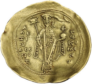 reverse: Alexius I Comnenus, post-reform coinage (1092-1118).. AV Hyperpyron Nomisma. Thessalonica mint. Struck 1092/3-1118