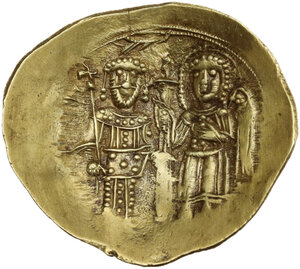 reverse: Isaac II Angelus, First reign (1185-1195).. AV Hyperpyron. Constantinople mint
