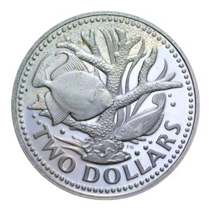 reverse: BARBADOS 2 DOLLARS 1974 NI. 19,72 GR. PROOF