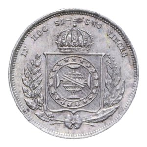 obverse: BRASILE 200 REIS 1860 AG. 2,50 GR. qSPL