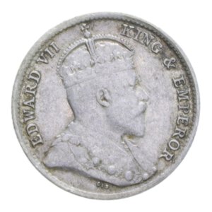 obverse: CEYLON EDOARDO VII 10 CENTS 1903 AG. 1,18 GR. BB-SPL