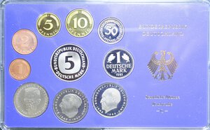 reverse: GERMANIA SET 10 MONETE 1982 G IN CONFEZIONE PROOF