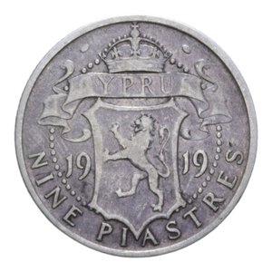 reverse: CIPRO GIORGIO V 9 PIASTRE 1919 AG. 5,56 GR. qBB