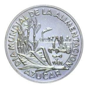 obverse: CUBA PESO 1981 FAO NI. 11,88 GR. FDC