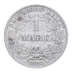 reverse: GERMANIA 1 MARK 1904 J AG. 5,50 GR. BB/BB+