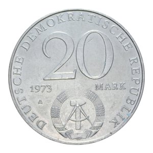 reverse: GERMANIA 20 MARK 1973 A NI. 15,06 GR. SPL-FDC