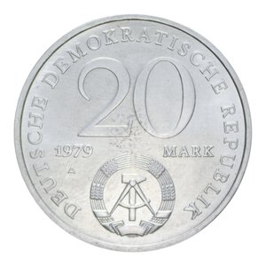 reverse: GERMANIA 20 MARK 1979 A NI. 14,93 GR. FDC