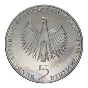 reverse: GERMANIA 5 MARK 1982 F NI. 10,04 GR. PROOF