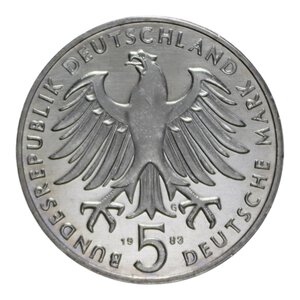 reverse: GERMANIA 5 MARK 1983 G NI. 10,01 GR. PROOF