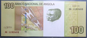 reverse: ANGOLA 100 KWANZAS 2012 FDS