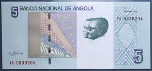 reverse: ANGOLA 5 KWANZAS 2012 FDS