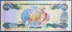 obverse: BAHAMAS ELISABETTA II 50 CENTS 2001 FDS