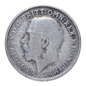 obverse: GRAN BRETAGNA GIORGIO V 3 PENCE 1916 AG. 1,36 GR. MB-BB